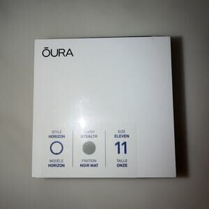 Oura Gen 3 Horizon Smart Ring Stealth Finish Noir Mat Finition Size US 11 - NEW